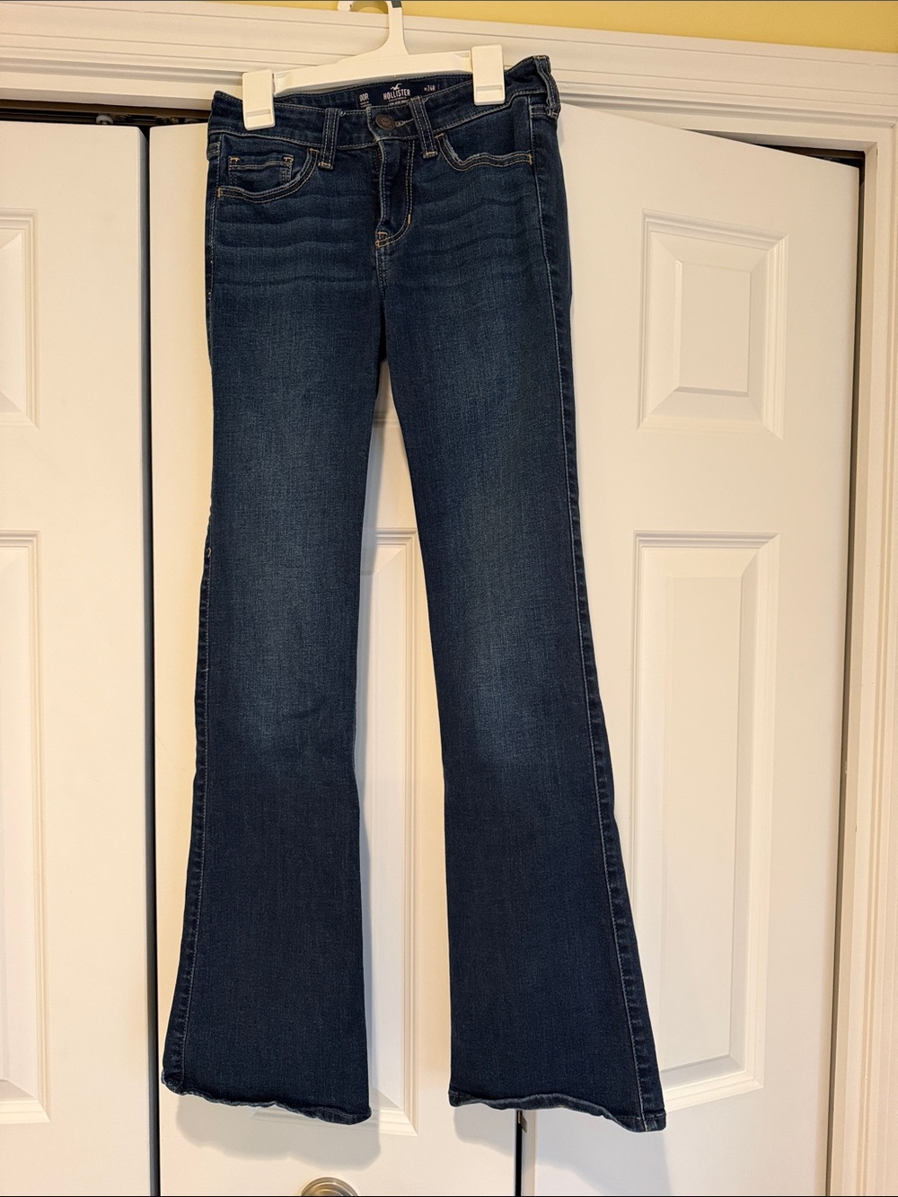 Hollister Dark Wash Flare Jeans - Navy Blue